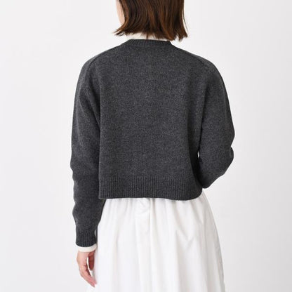 PATOU パトゥ ウール＆カシミヤ JP インターシャカーディガン