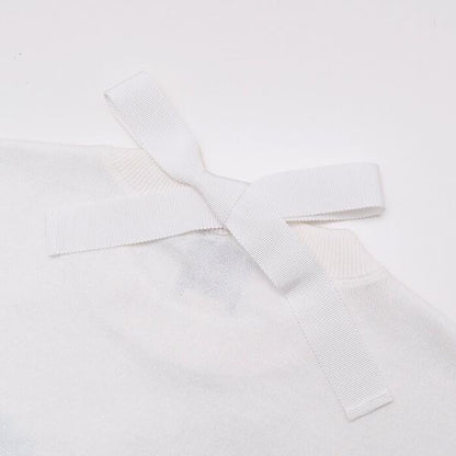 PATOU パトゥ オーガニックコットン＆ポリエステル ボウ カラー セーター