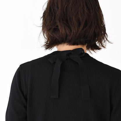 PATOU パトゥ オーガニックコットン＆ポリエステル ボウ カラー セーター