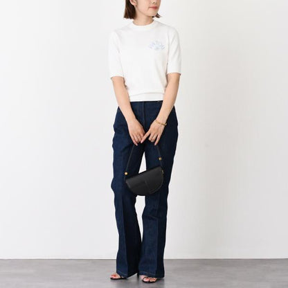 PATOU パトゥ オーガニックコットン＆ポリエステル ボウ カラー セーター