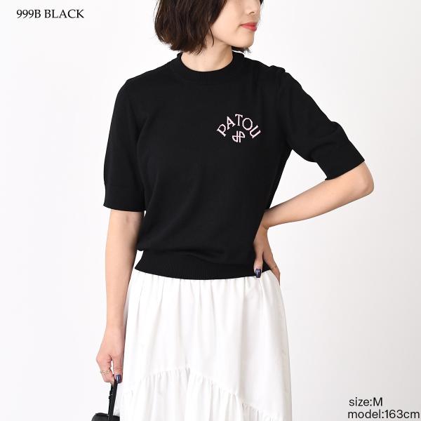 PATOU パトゥ オーガニックコットン＆ポリエステル ボウ カラー セーター