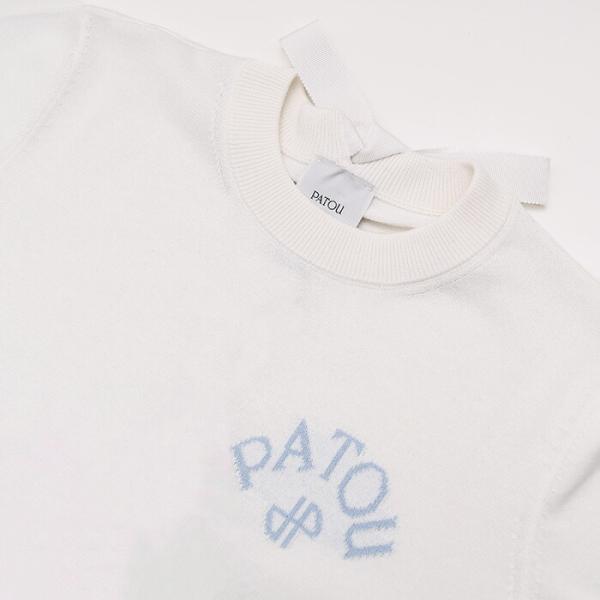 PATOU パトゥ オーガニックコットン＆ポリエステル ボウ カラー セーター