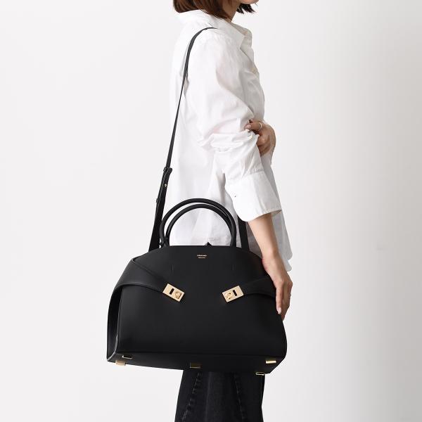 FERRAGAMO フェラガモ Hug バイカラー ハンドバッグ (L)
