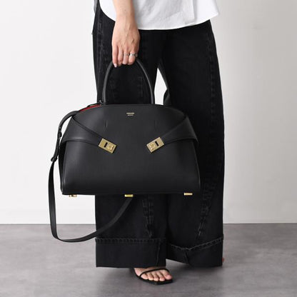 FERRAGAMO フェラガモ Hug バイカラー ハンドバッグ (L)
