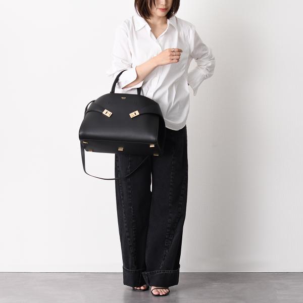 FERRAGAMO フェラガモ Hug バイカラー ハンドバッグ (L)