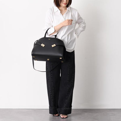 FERRAGAMO フェラガモ Hug バイカラー ハンドバッグ (L)