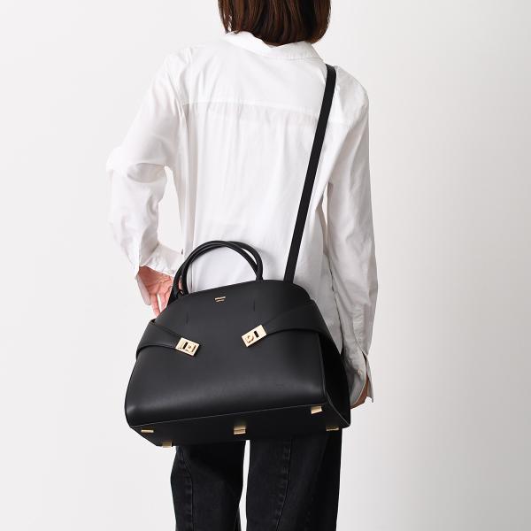 FERRAGAMO フェラガモ Hug バイカラー ハンドバッグ (L)
