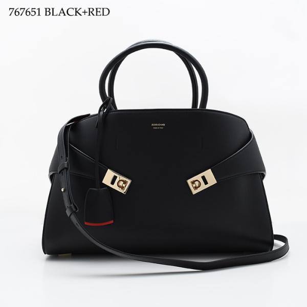 FERRAGAMO フェラガモ Hug バイカラー ハンドバッグ (L)