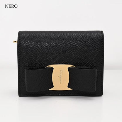 Salvatore Ferragamo ヴァラリボン コンパクト2つ折り財布