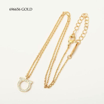 FERRAGAMO Gancini crystal necklace 