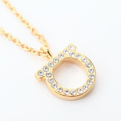 FERRAGAMO Gancini crystal necklace 