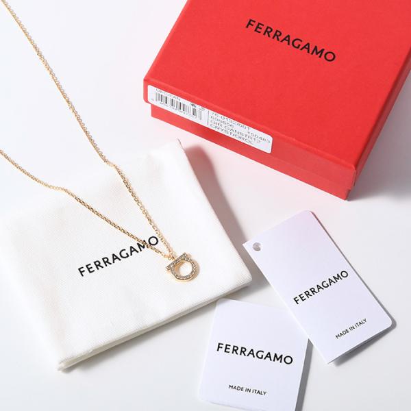 FERRAGAMO 간치니 크리스탈 목걸이 
