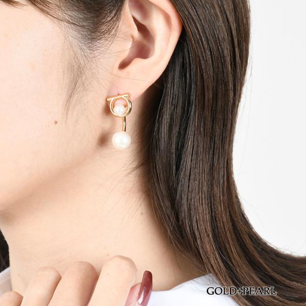 Salvatore Ferragamo 강치니 펄 귀걸이 