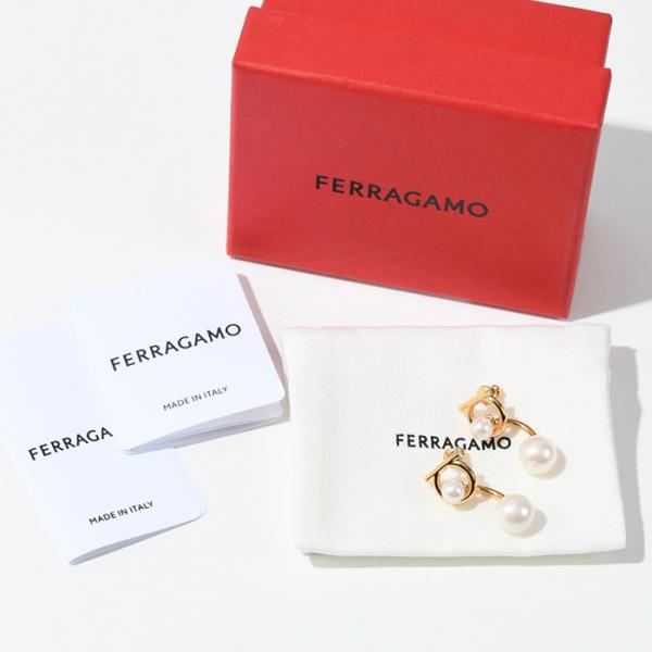 Salvatore Ferragamo 강치니 펄 귀걸이 