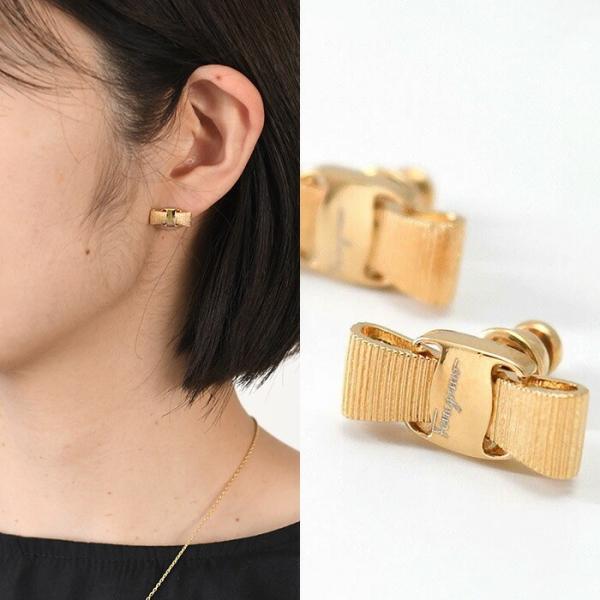 FERRAGAMO 발라 리본 피어싱 