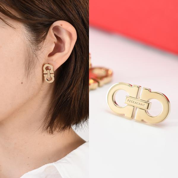 FERRAGAMO フェラガモ ダブル・ガンチーニ ピアス