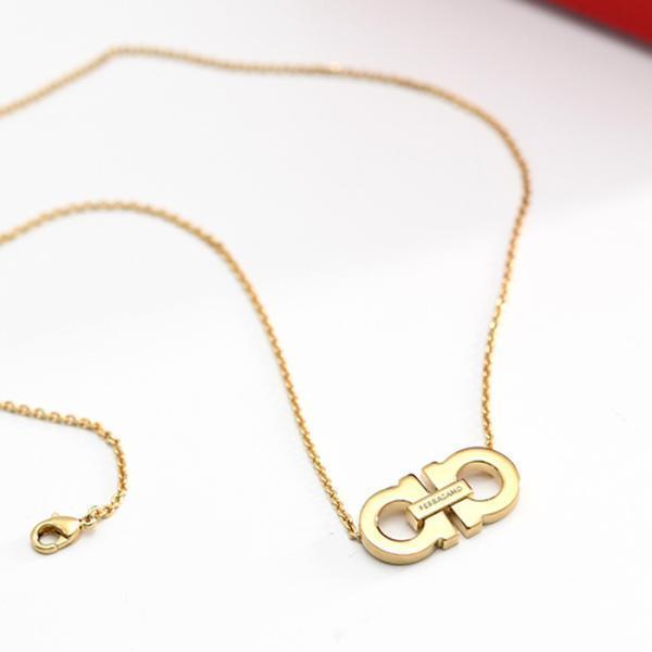 FERRAGAMO フェラガモ ダブル・ガンチーニ ネックレス