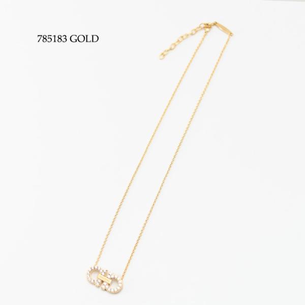 FERRAGAMO フェラガモ ダブル・ガンチーニ クリスタル ネックレス