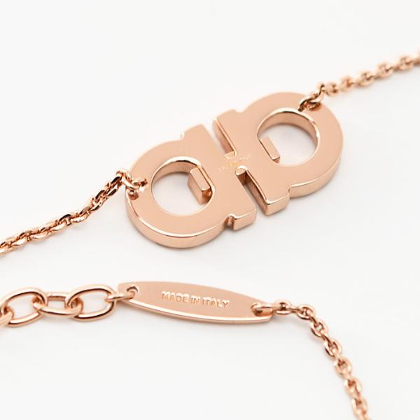 FERRAGAMO フェラガモ ダブル・ガンチーニ クリスタル ネックレス