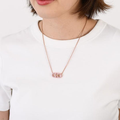 FERRAGAMO フェラガモ ダブル・ガンチーニ クリスタル ネックレス