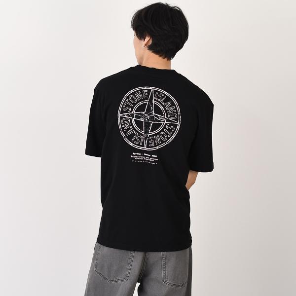 STONE ISLAND 스톤 아일랜드 2100001 Stone 프린트 T셔츠 레귤러 피트 
