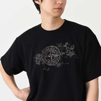 STONE ISLAND CAMO THREE EMBROIDERY T-SHIRT 