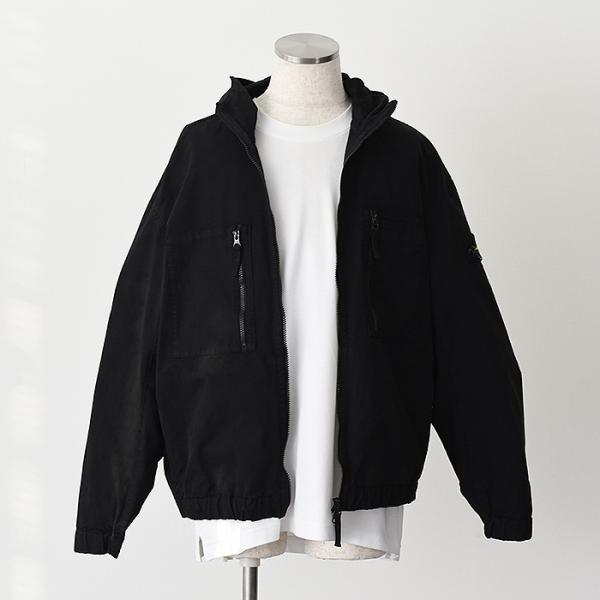 STONE ISLAND ORGANIC COTTON RIPSTOP フード付き ジャケット