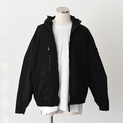STONE ISLAND ORGANIC COTTON RIPSTOP フード付き ジャケット