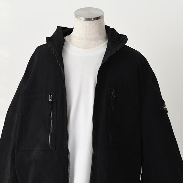 STONE ISLAND ORGANIC COTTON RIPSTOP フード付き ジャケット