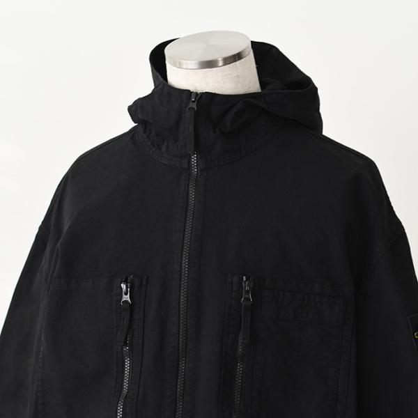 STONE ISLAND ORGANIC COTTON RIPSTOP フード付き ジャケット