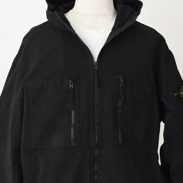 STONE ISLAND ORGANIC COTTON RIPSTOP フード付き ジャケット