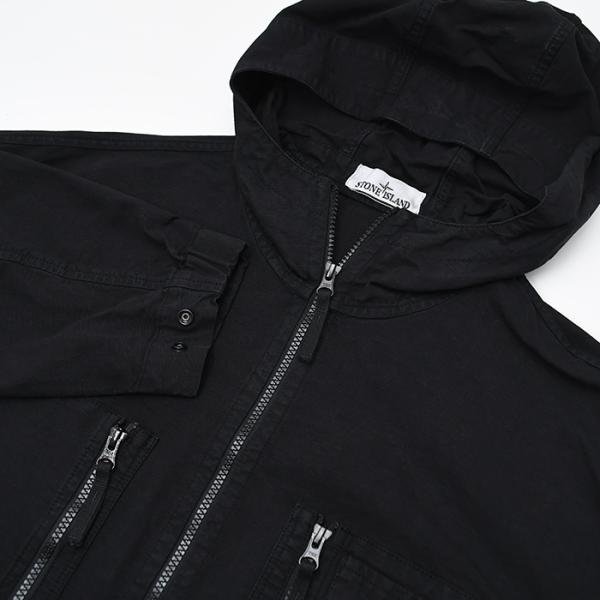 STONE ISLAND ORGANIC COTTON RIPSTOP フード付き ジャケット