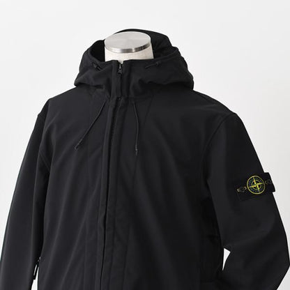 STONE ISLAND SOFT SHELL-R_E.DYE TECHNOLOGY フード付きジャケット
