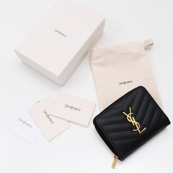 SAINT LAURENT モノグラム コンパクト ジップアラウンド ウォレット