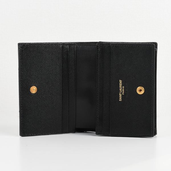 SAINT LAURENT モノグラム ウォレット グレインドプードルエンボスレザー