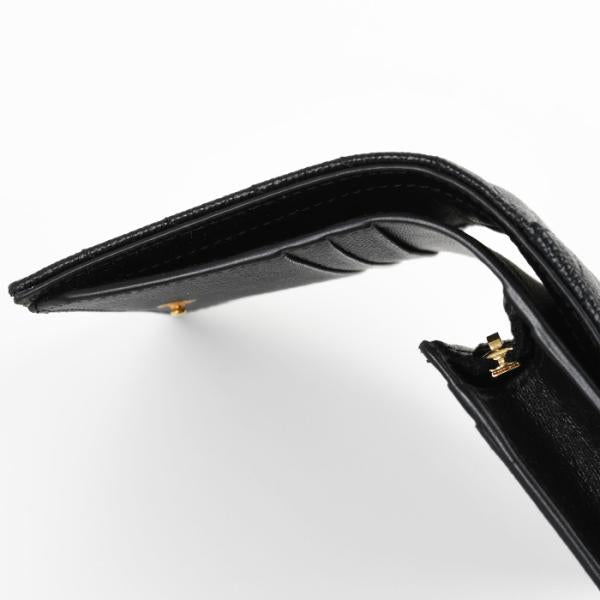 SAINT LAURENT モノグラム ウォレット グレインドプードルエンボスレザー