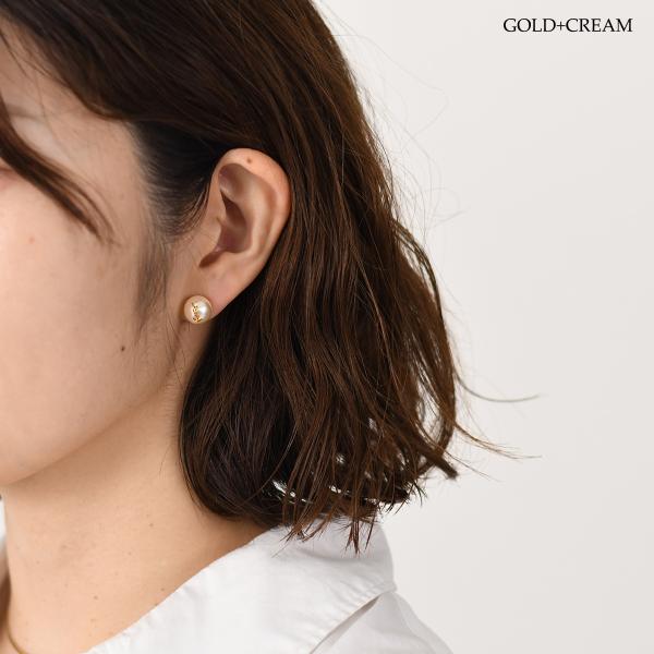 SAINT LAURENT ロゴパールピアス