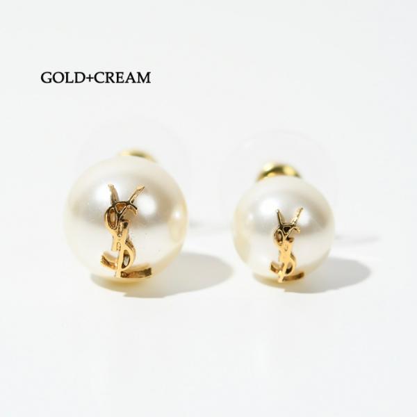 SAINT LAURENT ロゴパールピアス