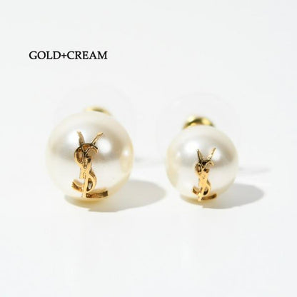 SAINT LAURENT ロゴパールピアス