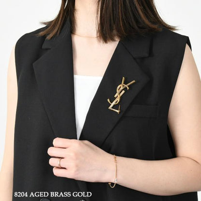 SAINT LAURENT オピウム YSL スネークメタルブローチ