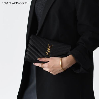 SAINT LAURENT カサンドラ エンベロープ チェーンウォレット（グレイン・ド・プードルレザー）