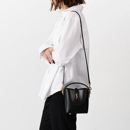 SAINT LAURENT LE 37 ミニ シャイニーレザー