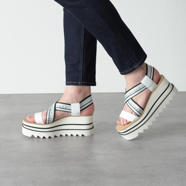 STELLA MCCARTNEY 스트라이프 플랫폼 샌들 
