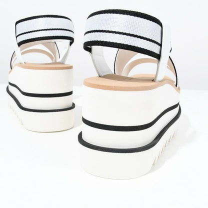 STELLA MCCARTNEY 스트라이프 플랫폼 샌들 