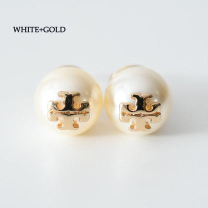 TORY BURCH ロゴパールピアス