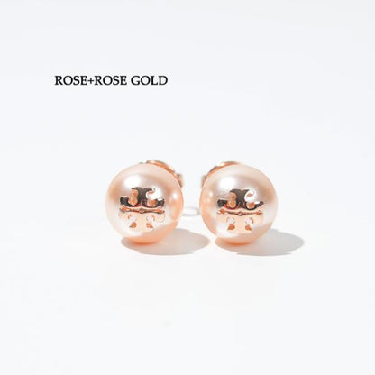TORY BURCH ロゴパールピアス