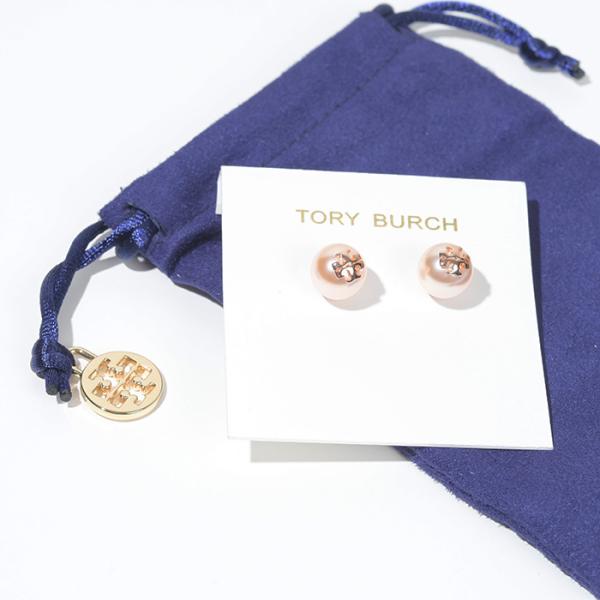 TORY BURCH ロゴパールピアス