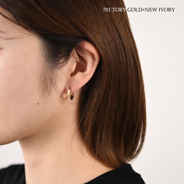 TORY BURCH キラ エナメル ハギー ピアス