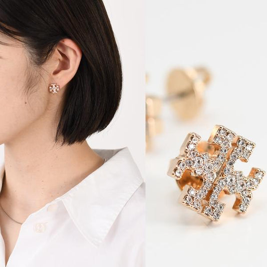 TORY BURCH トリーバーチ アイコン パヴェ スタッド ピアス