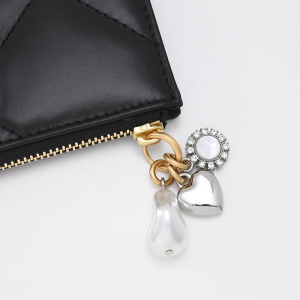 TORY BURCH トリーバーチ キラ ダイヤモンドキルト チャーム ジップカードケース